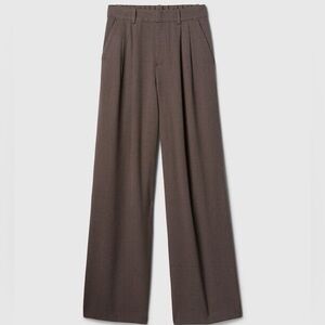 GAP 365 High Rise Brushed Twill Pleated Trousers
